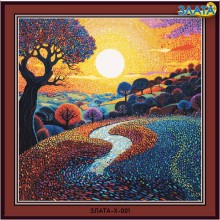 "Осенний закат (в стиле пуантилизм)" - набор для вышивания крестом